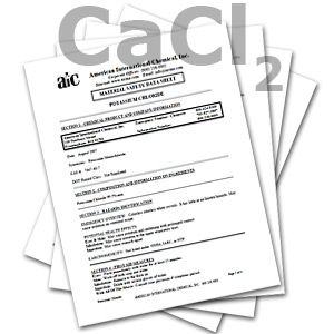 Edlaw Calcium Chloride MAterial Safety Data Sheets (MSDS)